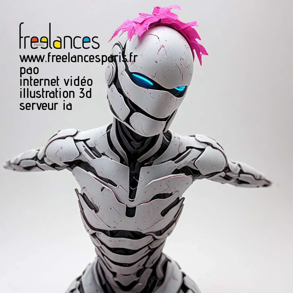 Pao mise en page internet vidéo illustration 3d serveur image IA générative AI freelance paris studio de création magazines BZV0V660